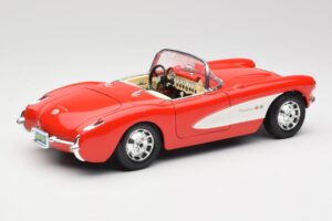 Chevrolet Corvette C1 Roadster Czerwony Bburago 1:18 3024 Metal — zdjęcie 3 z 8