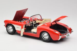 Chevrolet Corvette C1 Roadster Czerwony Bburago 1:18 3024 Metal — zdjęcie 5 z 8