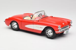 Chevrolet Corvette C1 Roadster Czerwony Bburago 1:18 3024 Metal — zdjęcie 6 z 8