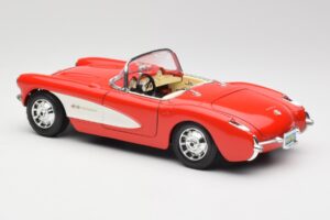 Chevrolet Corvette C1 Roadster Czerwony Bburago 1:18 3024 Metal — zdjęcie 7 z 8