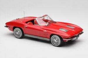 Chevrolet Corvette C2 Sting Ray Kabriolet Riverside Red Norev 1:18 189056 Metal — zdjęcie 4 z 6