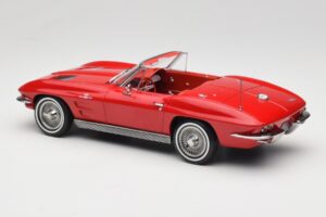 Chevrolet Corvette C2 Sting Ray Kabriolet Riverside Red Norev 1:18 189056 Metal — zdjęcie 5 z 6