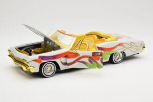 Chevrolet Impala Lowrider White Metallic Hot Wheels 1:18 27635 Metal — zdjęcie 2 z 8