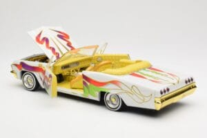 Chevrolet Impala Lowrider White Metallic Hot Wheels 1:18 27635 Metal — zdjęcie 5 z 8