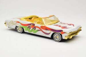 Chevrolet Impala Lowrider White Metallic Hot Wheels 1:18 27635 Metal — zdjęcie 6 z 8