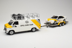 Opel Manta 400 Group B Rally Tour de Corse 1984 Z Chevrolet G30 Samochodem Serwisowym Otto 1:18 OT491 Żywica — zdjęcie 3 z 13