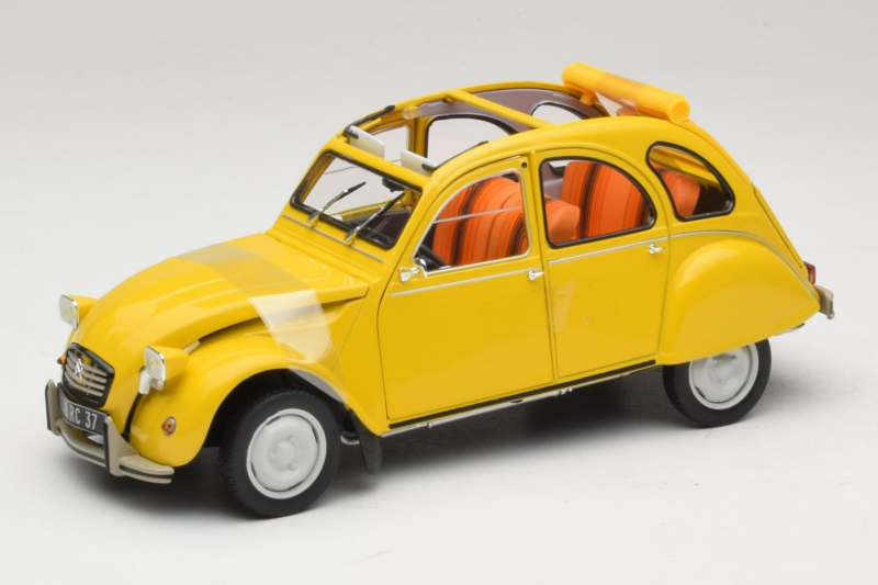 Citroen 2CV 6 Club Mimosa Yellow Norev 1:18 181496 Metal