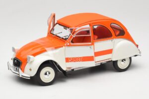 Citroen 2CV Spot Pomarańczowy & Biały Solido 1:18 421183600 Metal — zdjęcie 2 z 8