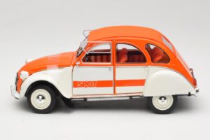 Citroen 2CV Spot Pomarańczowy & Biały Solido 1:18 421183600 Metal — zdjęcie 4 z 8