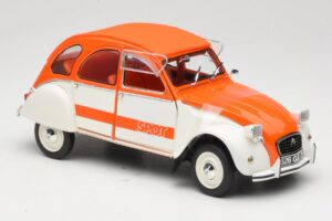 Citroen 2CV Spot Pomarańczowy & Biały Solido 1:18 421183600 Metal — zdjęcie 6 z 8