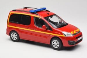 Citroen Berlingo II Pompiers Czerwony Norev 1:18 181641 Metal — zdjęcie 4 z 6