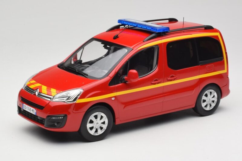 Citroen Berlingo II Pompiers Czerwony Norev 1:18 181641 Metal