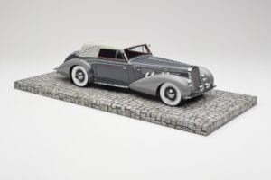 Delage D8 120 Kabriolet Szary & Ciemnoszary Minichamps 1:18 107115134 Metal — zdjęcie 4 z 6