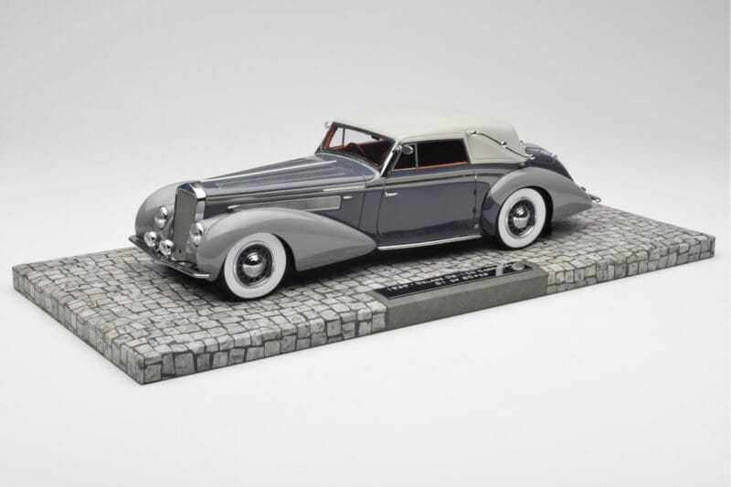 Delage D8 120 Kabriolet Szary & Ciemnoszary Minichamps 1:18 107115134 Metal