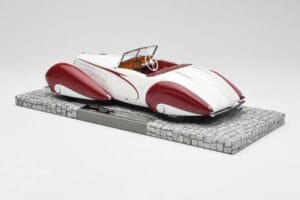 Delahaye Type 135 M Kabriolet Biały Czerwony Minichamps 1:18 107116161 Żywica — zdjęcie 5 z 6