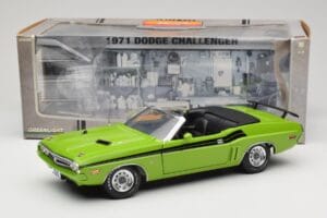 Dodge Challenger Kabriolet Zielony Greenlight 1:18 12803-06G Metal — zdjęcie 8 z 8