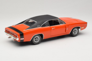Dodge Charger R/T Pomarańczowy i Czarny American Muscle 1:18 39314 Metal — zdjęcie 3 z 8