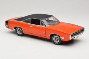 Dodge Charger R/T Pomarańczowy i Czarny American Muscle 1:18 39314 Metal — zdjęcie 6 z 8