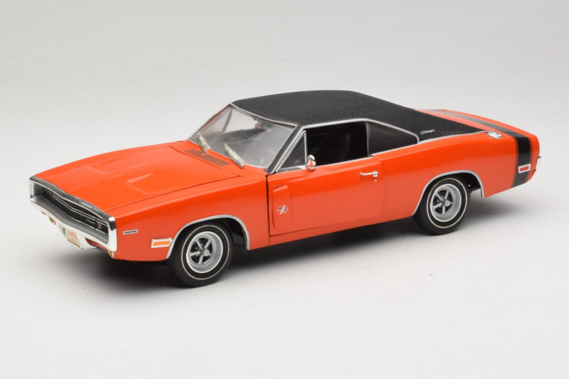 Dodge Charger R/T Pomarańczowy i Czarny American Muscle 1:18 39314 Metal