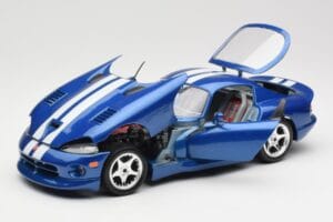 Dodge Viper GTS SR II Niebieski z Białymi Paskami Bburago 1:18 3330 Metal — zdjęcie 2 z 8