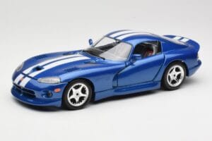 Dodge Viper GTS SR II Niebieski z Białymi Paskami Bburago 1:18 3330 Metal