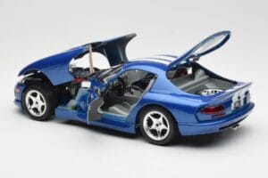 Dodge Viper GTS SR II Niebieski z Białymi Paskami Bburago 1:18 3330 Metal — zdjęcie 5 z 8