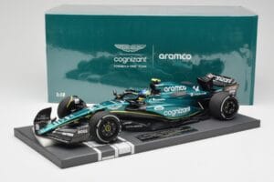 Aston Martin AMR23 #14 F. Alonso 3rd Place Saudi Arabian GP 2023 Minichamps 1:18 117230214 Metal — zdjęcie 7 z 7