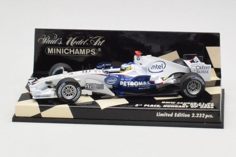BMW Sauber F1.06 #10 N. Heidfeld Hungarian GP 3rd Place 2006 Minichamps 1:43 400060116 Metal