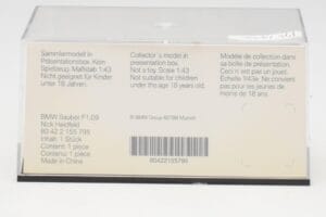 BMW Sauber F1.09 #6 N. Heidfeld F1 2009 v2 Minichamps 1:43 80422155795 Metal — zdjęcie 4 z 5