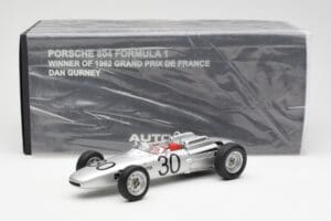 Porsche 804 #30 D. Gurney French Grand Prix 1962 AUTOart 1:18 86271 Metal — zdjęcie 6 z 6
