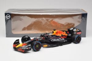 Red Bull RB18 #1 M. Verstappen Monaco GP 3rd Wet 2022 Minichamps 1:18 110220701 Metal — zdjęcie 6 z 7