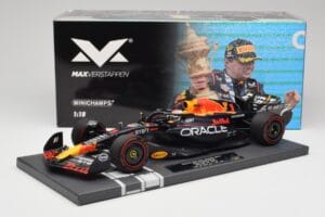 Red Bull RB19 Oracle #1 M. Verstappen British GP 2023 Winner Minichamps 1:18 113231101 Żywica — zdjęcie 7 z 7