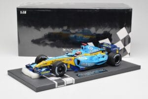Renault F1 Team R25 #5 F. Alonso 3rd Place Brazil GP 2005 World Champion Minichamps 1:18 117051705 Metal — zdjęcie 7 z 7