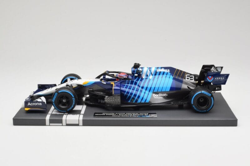 Williams FW43B Mercedes #63 G. Russell Belgian GP 2021 Minichamps 1:18 117211363 Żywica