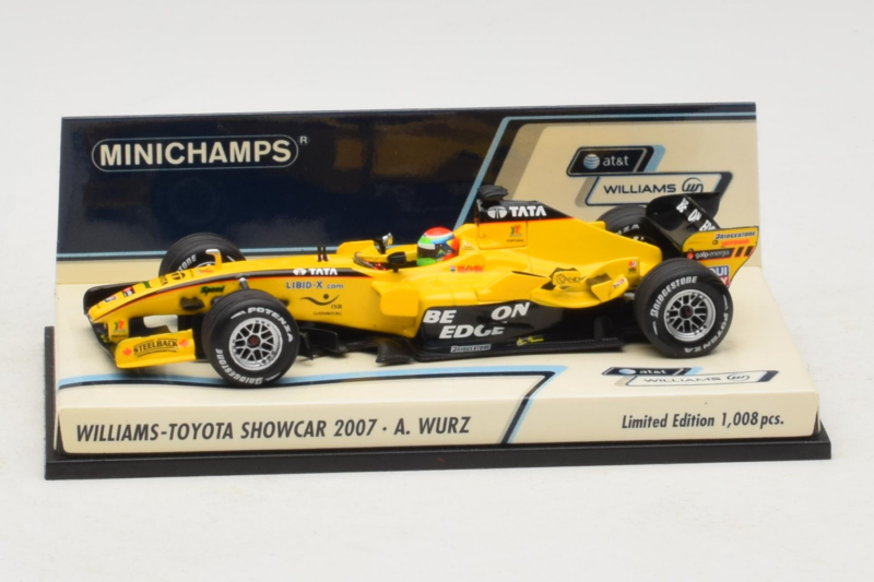 Williams FW29 Toyota A. Wurz Williams F1 Team Showcar 2007 Minichamps 1:43 400070087 Metal