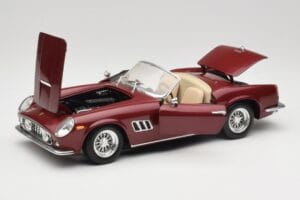 Ferrari 250 GT California Spider LWB Ciemnoczerwony Hot Wheels 1:18 25727 Metal — zdjęcie 2 z 8