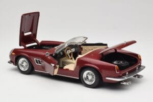 Ferrari 250 GT California Spider LWB Ciemnoczerwony Hot Wheels 1:18 25727 Metal — zdjęcie 5 z 8