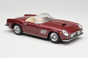 Ferrari 250 GT California Spider LWB Ciemnoczerwony Hot Wheels 1:18 25727 Metal — zdjęcie 6 z 8