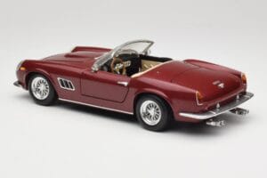 Ferrari 250 GT California Spider LWB Ciemnoczerwony Hot Wheels 1:18 25727 Metal — zdjęcie 7 z 8