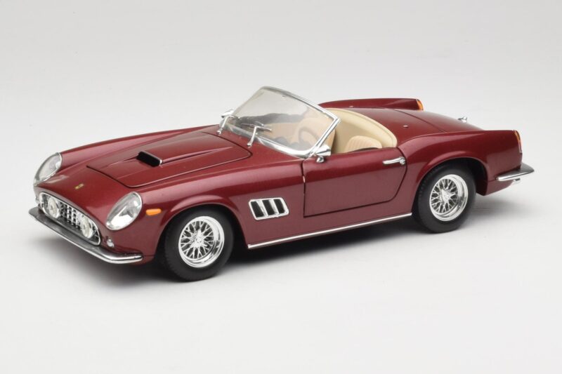 Ferrari 250 GT California Spider LWB Ciemnoczerwony Hot Wheels 1:18 25727 Metal