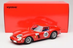 Ferrari 250 GTO #18 P. Rodriguez Daytona Continental 3 Hours Winner 1963 Kyosho 1:18 08438F Metal — zdjęcie 8 z 8