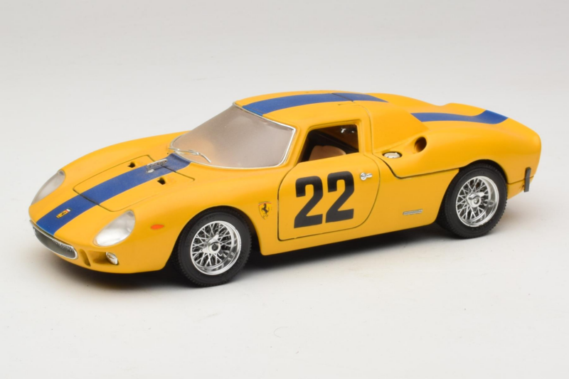 Ferrari 250 LM #22 Żółty 1965 Bburago 1:18 3333-Y1 Metal