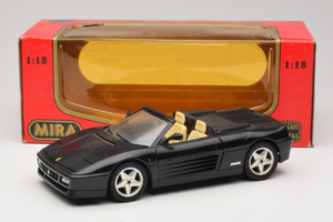 Ferrari 348 Spider Czarny Z Srebrnymi Kołami Mira 1:18 6918 Metal — zdjęcie 8 z 8