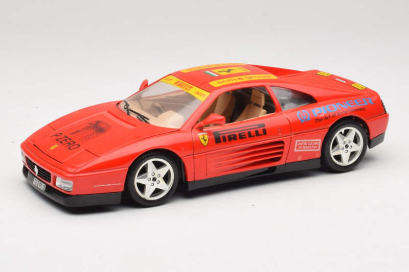 Ferrari 348tb Pirelli Czerwony Bburago 1:18 3039-P2 Metal