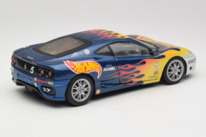 Ferrari 360 Modena Challenge #5 Hot Wheels Purple Fire Livery 1999 Bburago 1:18 29619 Metal — zdjęcie 3 z 8