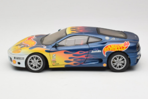 Ferrari 360 Modena Challenge #5 Hot Wheels Purple Fire Livery 1999 Bburago 1:18 29619 Metal — zdjęcie 4 z 8