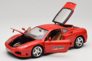 Ferrari 360 Modena Energizer Czerwony Bburago 1:18 3358-P3 Metal — zdjęcie 2 z 8