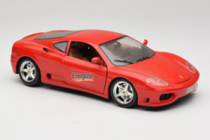 Ferrari 360 Modena Energizer Czerwony Bburago 1:18 3358-P3 Metal — zdjęcie 6 z 8