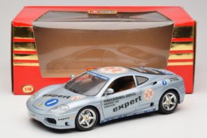 Ferrari 360 Modena Expert #1 Srebrny Bburago 1:18 3348-S1 Metal — zdjęcie 8 z 8