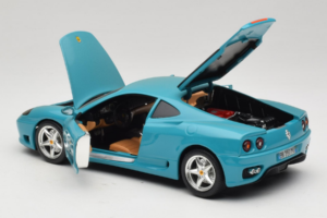 Ferrari 360 Modena Migros Edycja Limitowana 333 szt Niebieski Bburago 1:18 3358-G1 Metal — zdjęcie 5 z 8